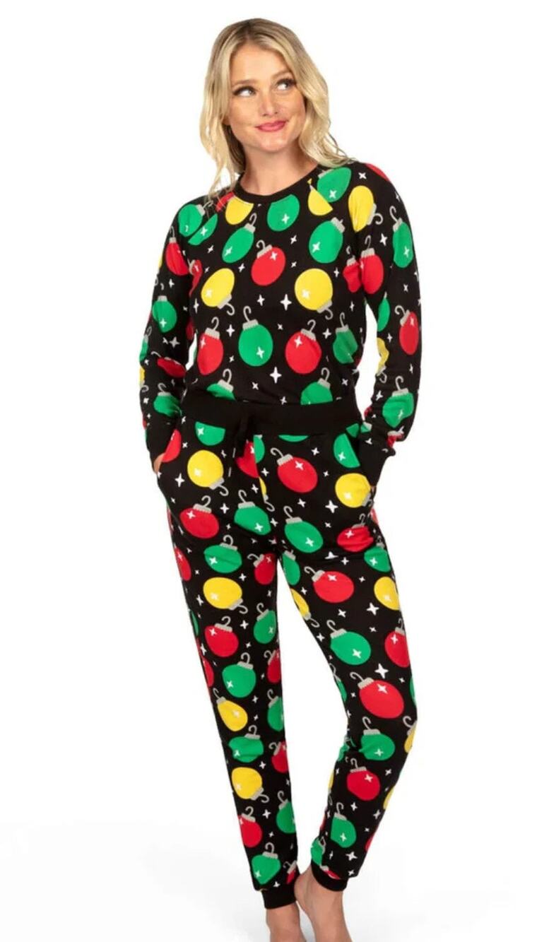 Tipsy Elves Women's Christmas Ornaments Pajama Set, Size Medium, NWT
